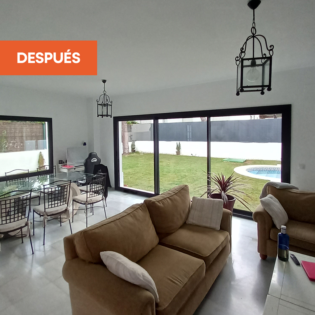 Después de sustituir las ventanas sin albañilería